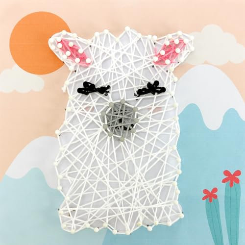 MegaCrea - Quadro a filo tenduo String Art Lama 21 x 21 cm