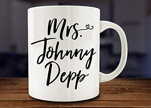 Mrs Johnny Depp Tasse Kaffeetasse Geschenk Süße Keramik Hitzebeständige Tasse Keramik Teetasse