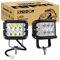 RIGIDON 2 Pcs 10 cm 4 Pouces 60W Stroboscopique Cube Barre LED, 12V 24V Phare de Travail, projecteurs lumière Spotlight Feux pour Offroad Voiture camions 4x4 Tracteur