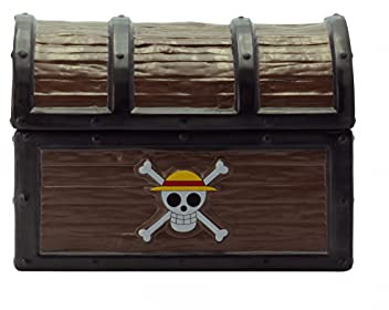 One Piece - Lata de galletas - Luffy Ruffy Logo - Tarro de galletas - Cofre del tesoro pirata - Cerámica - Caja de regalo