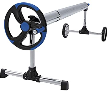 well2wellness Enrouleur de Piscine en Aluminium avec Roues arrière 2.44-7m