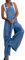 Geagodelia Tuta Donna Jeans Estate Salopette da Donna in Denim Casual Pantaloni Lunghi Tracolla Regolabile Jumpsuits Ragazza Regalo S-XXL (IT, Testo, L, Regular, Regular, Blu)