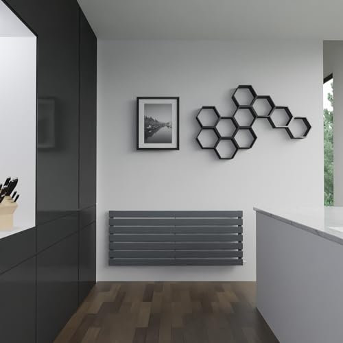 Corwen Anthracite Fixed Temperature Electric Horizontal Radiator PRE Filled 1250mm (w) x 516mm (h) Corwen Anthracite - 500w PTC