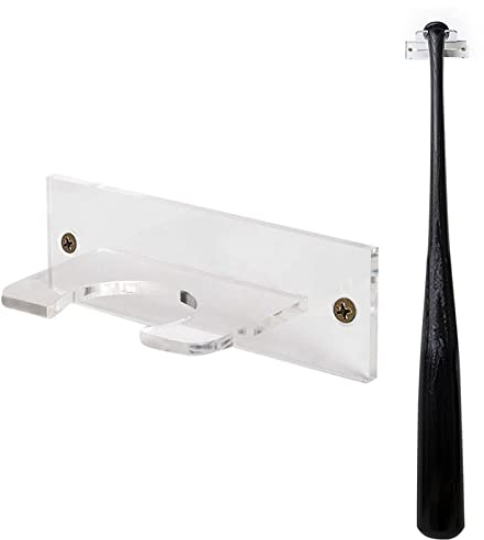 Vertikaler Ständer für Baseballschläger - Strapazierfähige Acryl-Baseballschläger-Vitrine zum Aufhängen, Wanddekoration | Acryl-Schlägerhalterungen für Baseball-Softball 3,9 x 2,7 x 1,6 Zoll Tombay