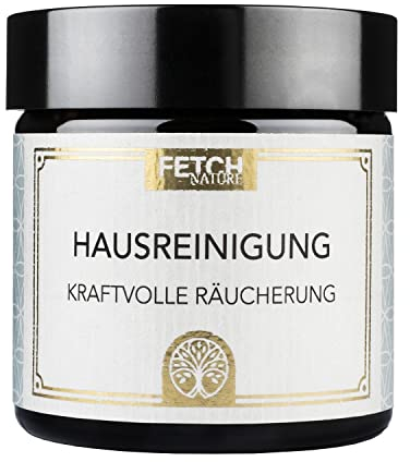 FetchNature Hausreinigung Räuchermischung – energetische Raumreinigung mit weißem Salbei, Beifuß & Wacholder | 100 % natürlich & handgemacht im Allgäu | 50 ml (50 ml, 50.00, Milliliter)