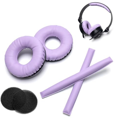 Voarmaks Almohadillas de repuesto de espuma moradas compatibles con auriculares Sennheiser HD25 HD 25 HD 25-1 HD25-1ii HD25SP HMD25 HME25 HMEC25