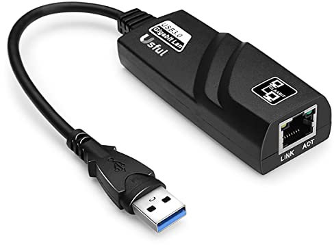 Usful Tech - USB 3 to Ethernet Adapter - Gigabit Ethernet - USB 3.0 - Compact Design - Compatible with Windows 11, 10, 8, 7, Mac, Chrome OS