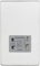 Knightsbridge Screwless Shaver socket with dual USB A+C (5V DC 2.4A shared) - polished chrome with grey insert