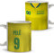 LolaPix Tazas personalizadas. Tazas fútbol. Tazas personalizadas con nombre. Taza desayuno fútbol. Regalos personalizados. Varios diseños. BRASIL. Taza cerámica 330ml