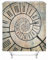 EHOMERY Duschrollo Duschvorhang Duschrollo Retro Vintage Uhr Polyester Braun Rostfreie Ösen Und 12 Hakenringe, 180X180Cm