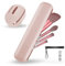JIZZU Organizer per Trucchi Impermeabile, Custodia in Silicone per Spugne per Trucchi, Porta Pennelli per Trucco in Silicone, Borsa da Toilette da Viaggio Trasparente, Set di Archiviazione (Rosa)