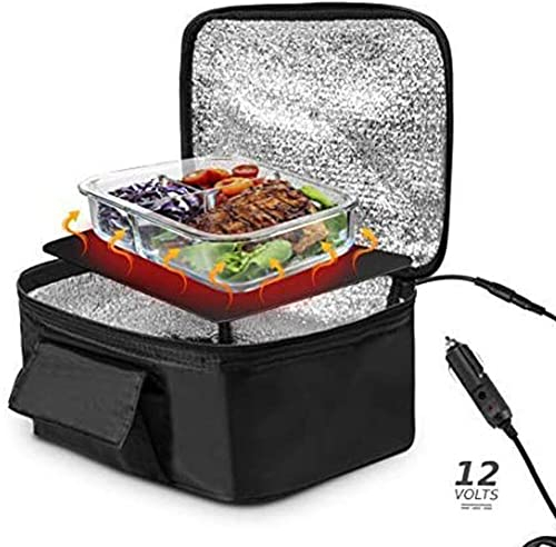 Auto Kühltasche,Elektrische 12V Thermo Kühltasche fürs Auto, Elektrische Picknicktasche Lunchtasche Mittagessen Tasche Thermotasche Faltbare Isoliertasche für Auto, Einkauf, Camping und Picknick