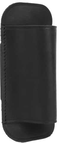 Funda para Cuchillo Horizontal Cuero de Caballo Loco Exquisita Artesanía Elegante Soporte para Cinturón Diseño de Riñonera para Actividades Al Aire Libre (Black)