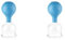 pulox Schröpfglas aus Echtglas inkl. Saugball in Blau, 62 mm (Packung mit 2)