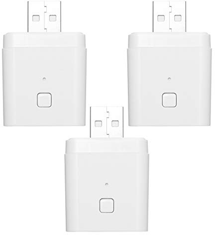 Fesjoy 3 Stück Tuya Micro 5V Wireless USB Smart Adapter Flexibel und tragbar Machen Sie Ihre USB-Geräte intelligent über die Tuya App Sprachsteuerung kompatibel mit Home
