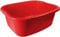 OptiProducts® 11L Liter Plastic Washing Bowl Rectangular Multi-Purpose Basin Mixing Pot Sink Tidy Organizers (Red)