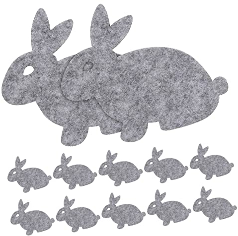 Cabilock 12St Ostern Tischsets Esstisch Schreibtischunterlage aus Filz Ostertisch Bunny Urlaub The Holiday entsprungen Ostern Untersetzer Kaffee Achterbahn Lieferungen schmücken Feder
