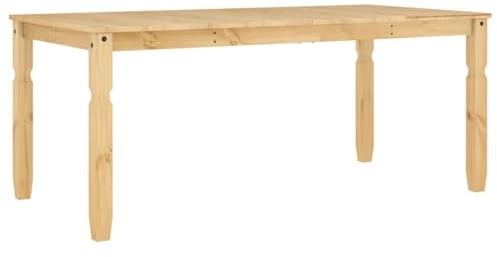 vidaXL Mesa de Comedor Corona Madera Maciza de Pino 180x90x75 cm, Mesa de Cocina, Muebles de Comedor, Mesa de Comedor de Granja, Mesa de Restaurante