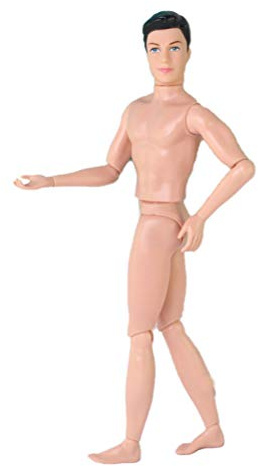NOENNULL Männliche Puppe, Männlicher Körper, Gelenkpuppe, 14 Bewegliche Gelenkpuppe, Männliche Nackte Körperpuppe Kinder, Mädchen (Khaki)