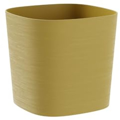 Teraplast Eleganter Blumentopf, Modell Capri, Übertopf für den Außenbereich aus Polyethylen, Satinoptik, mit internem Wasserspeicher, auch für den Innenbereich geeignet (OCRA, 19)