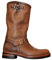 ORANDESIGNE Uomo Stivali Western da Cowboy Vintage Quadrato Testa Stivali da Moto A Nero 43 EU