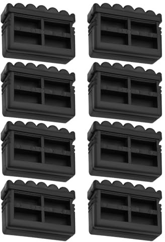 eMagTech 8 Piezas de Goma Antideslizante de Repuesto para Pies de Escalera de Mano Alfombrilla de Agarre Seguro para Rellenar Pies Trapezoidales de Aluminio para Proteger Pisos
