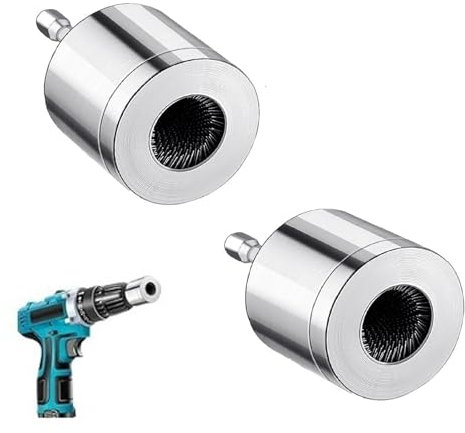 2Pcs Copper Pipe Cleaner,Pipe Cleaners Plumbing for Drill, Metal Tube Cleaning Brushes for Copper Pipe,15+22mm Removable Metal Tube Cleaning Brushes,Electric Drill Bit Pipe Cleaners