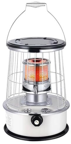 Mavdecll Portable Kerosene Heater Stove, Kerosene Stove Burner with 4.5L Oil Storage Capacity, 360° Surround Heating for Home Heating, Cooking, Garage, Camping(White)