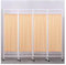dsmsdre Medizinischer Sichtschutz Mit Rädern, Faltbarer Und Rollbarer Raumteiler, Sichtschutz Für Büro, Zimmer, Restaurant, Krankenhaus,Yellow-4PCS