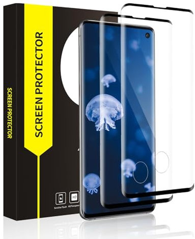 VSEER Schutzfolie für Panzerglas für Samsung Galaxy S10, Passt Perfekt Premium Qualität Hohe Feinfühligkeit Samsung S10 Handyfolie, 3D Passt Perfekt 0 Staub & Blasen für S10 Schutzfolie, 2 Stück