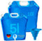 NPEX Wasserkanister faltbar 5 L + 10 L mit Ventil – Faltbarer Wasserkanister/Trinkwasserkanister faltbar für Camping – BPA-freier Wasserbehälter faltbar – Wasseraufbewahrung für Outdoor & Vorrat