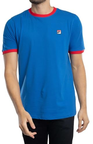 FILA Herren Marconi Ringer T-Shirt, Turkish Sea/Red, L