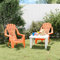 Kinder-Gartenstühle 2 STK. Orange 37x34x44 cm PP Holzoptik Gartenmöbel Gartenstühle