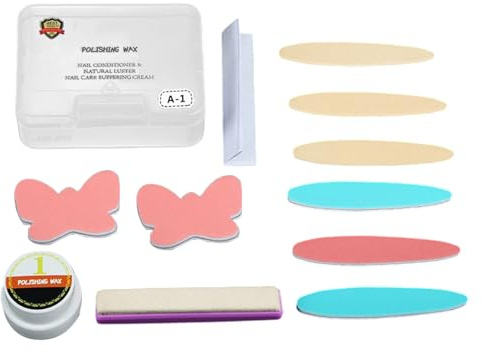 Japanisches Maniküre -Set Mit Wiederherstellungen Von Nagelgesundheit, Nagelpuffer Und Shine Kit, Fingernagel -Buffing -Tools, Professionelle Und Langlebige Werkzeuge, Für Frauen, Salon, Studio, Home