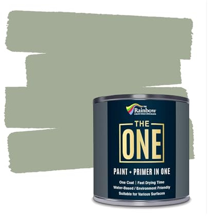 The ONE All-In-One Paint & Primer - Sage Green Gloss, 250 ml | Multi-Surface 1 Coat Formula | Easy Indoor & Outdoor Decorating for Home & Garden Wall, Floors, Furniture | Durable, Water-Based, Low VOC