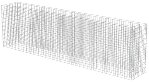 Gabione Hochbeet, Teinkorb, Drahtkorb, Blumentopf, Pflanzkübel, 270×50×50 cm (360 x 50 x 100 cm)