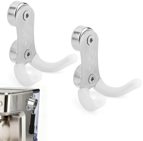 2-Pack Magnetic Coffee Portafilter Holder, Espresso Handle Hook for Metal Walls Espresso Accessories Organizer Tool Compatible with Ninja Luxe Cafe & Breville Machines