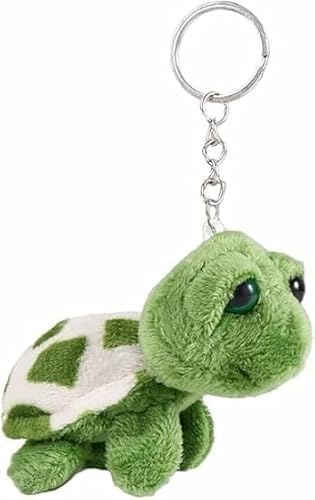 BFZOO Mini tortue verte en peluche peluche mignonne tortue de mer porte-clés poupée de dessin animé pour sacs cadeaux d'anniversaire accessoires peluches