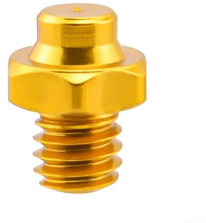 Posheliox Chiodi esagonali antiscivolo per pedali della bicicletta, in lega CNC, set di perni leggeri per mountain bike, colori personalizzati, 6 mm, chiave da installare (oro, 12 pezzi)