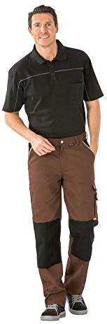Planam Unisex Canvas Bundhose Canvas 320 Größe 102 in braun/schwarz (1er Pack)