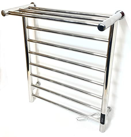 Manissa Chester Electric Stainless Steel Towel Rail Bathroom Heater Heated Towel Rail Mirror Polished Finish