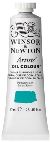 Winsor & Newton Artists' Oil Paint, 37ml Tube, Cobalt Turquoise Light