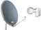 OPTICUM QA60 Satellitenschüssel 60 cm anthrazit mit Quad LNB LQP 04H - 4K HD & 3D fähig - Witterungsbeständige Sat-Antenne aus Stahl inkl. 2 Mastschellen - Sat Anlage für 4 Teilnehmer