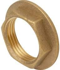 Messing-Spannmutter mit Flansch, ca. 1,9 cm (0,75 Zoll) BSP-Gewinde, inkl. Unterlegscheibe aus Plastik (für Wasserhähne im Bad und andere Sanitär-Installationen)