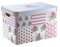 Curver Stockholm Patchwork Kitchen, Living room, Bathroom, Bedroom, Utility Large Rectangular Deco Storage Box 22 Litres - Pink