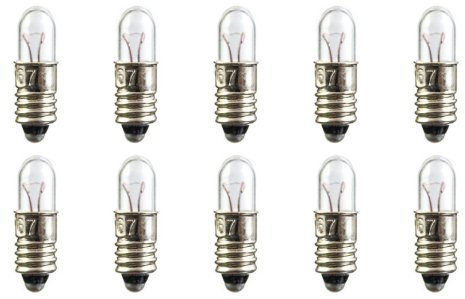 CEC Industries #1769 Bulbs, 2.5 V, 0.5 W, E5 Base, T-1.75 shape (Box of 10)