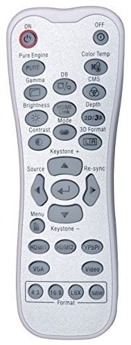 Optoma 5041840700 Push Buttons Wireless RF Remote Control Wireless RF Remote Control (Silver, Grey, Gray, Silver, Projector, Optoma, HD50 HD161X, push-buttons)