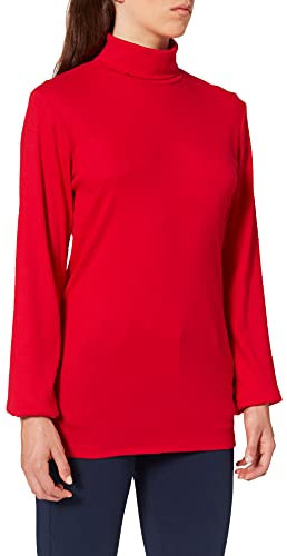 Trigema Damen Rollkragenpullover 585010, Rot (kirsch 036), 40 (Herstellergröße: M)
