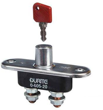 Durite Battery Isolator Switch With Removable Key On/Off positions
