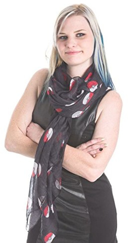 Pokemon PokeBall Scarf (Medium, Black),SF407333POK,M